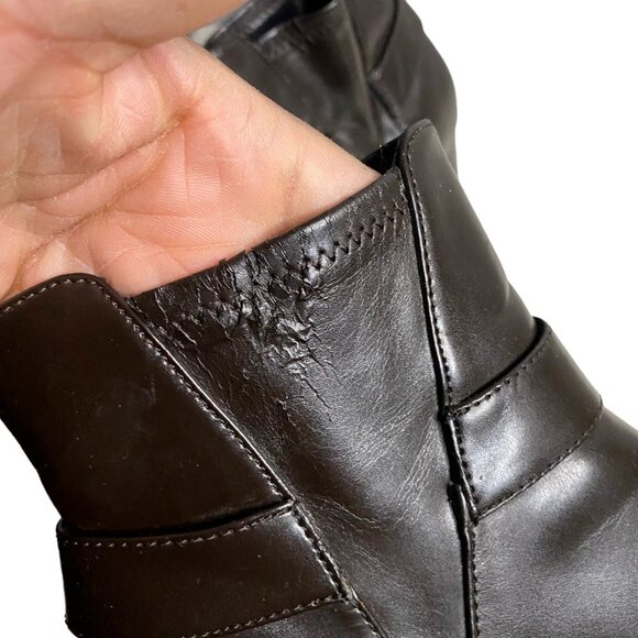 Dockers Women's Chocolate Brown Blocked Ankle Heel Boots - Picture 10 of 10